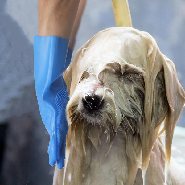 GroomEase™ Pet Grooming & Bath Gloves